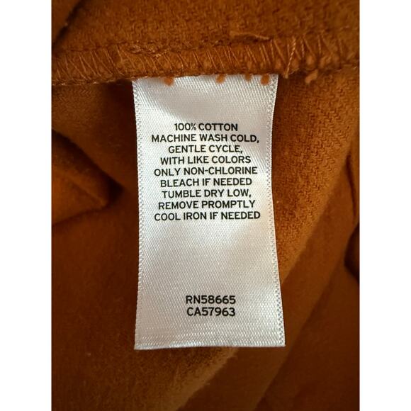 Melrose and Market Solid Button Collared Shacket Women’s Size XXS Rust Leather - Picture 7 of 8